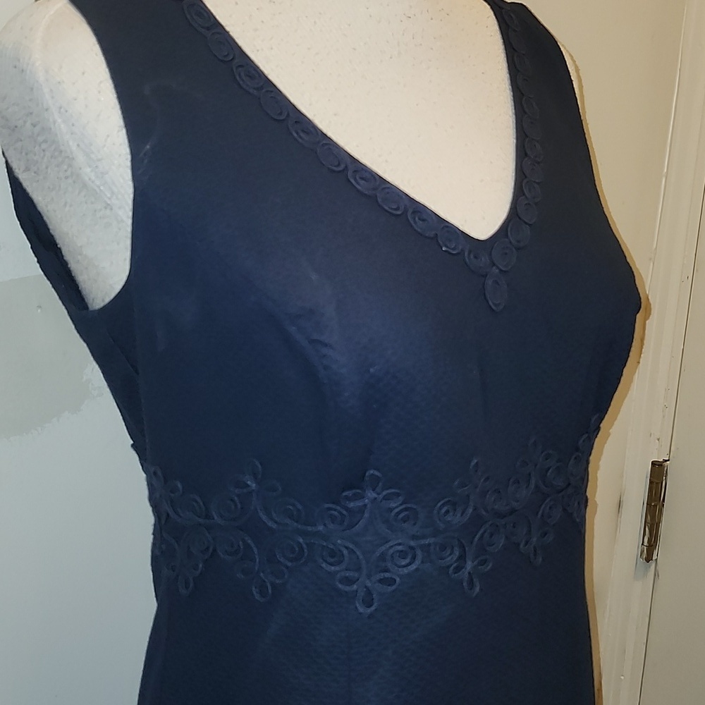 Boden sleeveless midi Sheath dress 6 Long V Neck - Picture 2 of 10
